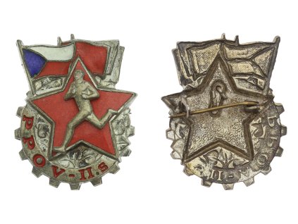 ČSSR, AE odznak Připraven k práci a obraně vlasti II. stupeň, zavírací jehla, stav 1/1