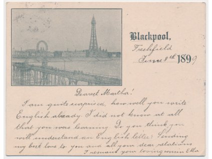 Anglie, Blackpool, Blackpool Tower..., cca 1899