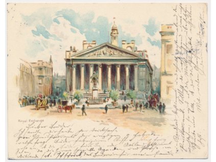 Anglie, Londýn (London), Královská burza, Royal Exchange, cca 1899
