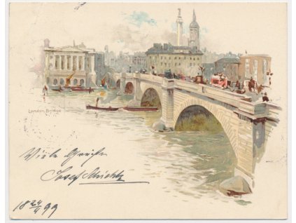 Anglie, Londýn (London), London Bridge, cca 1899