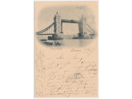Anglie, Londýn (London), Tower Bridge, cca 1897