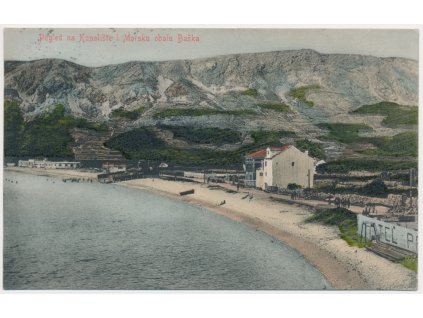 Chorvatsko, Baška, Pogled na Kupaliště i Morsku obalu Baška, cca 1912
