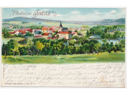 17 - Havlíčkobrodsko, Světlá nad Sázavou, celkový pohled, cca 1902