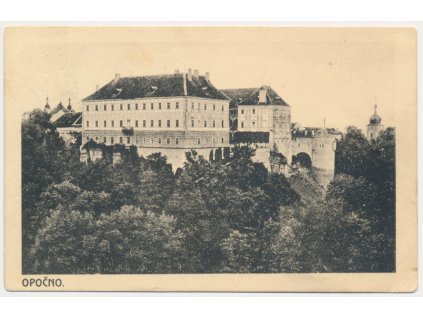 57 - Rychnovsko, Opočno, pohled na zámek, cca 1910