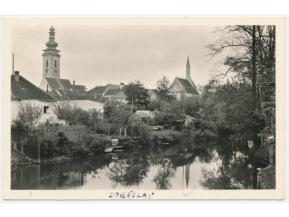 64 - Táborsko, Soběslav, pohled na město, cca 1950