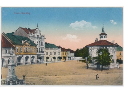 36 - Mladoboleslavsko, Benátky n. Jizerou - Nové Benátky, oživené náměstí, cca 1922