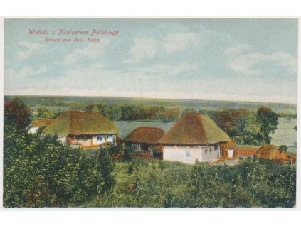 Polsko, Widoki z Królestva Polskiego, Ansicht aus Russ, cca 1915