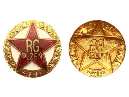 ČSR, Pamětní odznak - Revoluční gardy Plzeň, 1945, průměr 40mm, smalty, zavírací jehla, stav 0/0