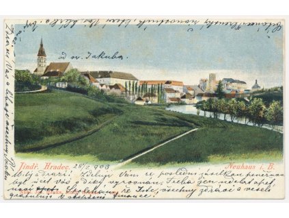 24 - Jindřichův Hradec, pohled na město, cca 1903
