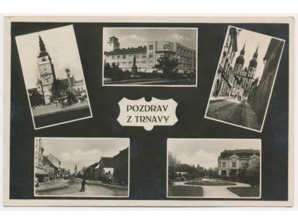 Slovensko, Trnava, 5-ti záběr dominant města, cca 1934