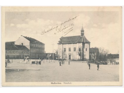 02 - Berounsko, Hořovice, oživená partie z náměstí, 1930