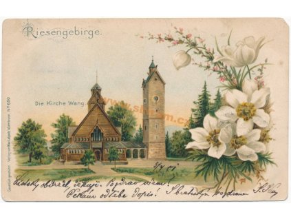 PL – Krkonoše, kostel Wang, ca 1900