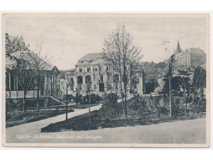 65 - Teplice, Steinbad mit Anlagen, cca 1929