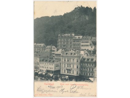 25 - Karlovy Vary, Blick nach dem Hirschensprung, cca 1903