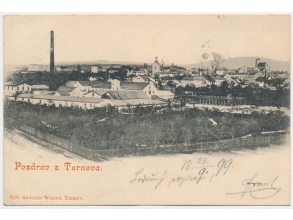 58 - Semilsko, Turnov, celkový pohled, nákl. A. Werich, cca 1899