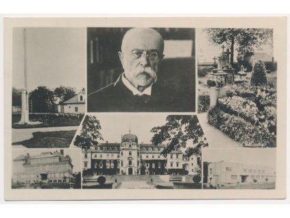 27 - Kladensko, Lány, 6 - ti záběrová koláž s portrétem T. G. Masaryka, 1943