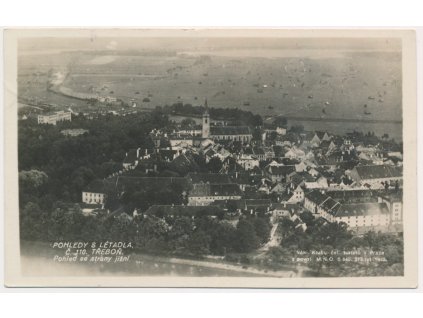 24 - Jindřichohradecko, Třeboň, pohled z letadla č. 110, cca 1923