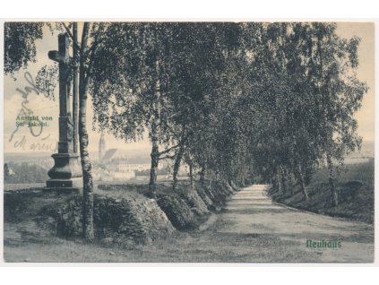 24 - Jindřichův Hradec, Ansicht von St. Jakobi, cca 1904