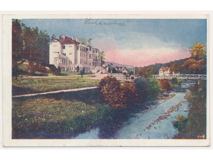 73 - Zlínsko, Luhačovice, Dům B. Smetany a Jestřabí, cca 1922