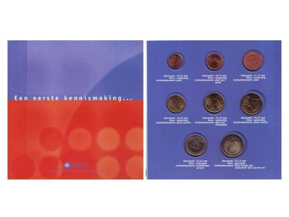 Nizozemsko, sada mincí 2001, všechny náležitosti, krásný stav 0/0