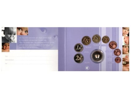 Nizozemsko, sada mincí 2002, Narození dítěte, krásný stav 0/0