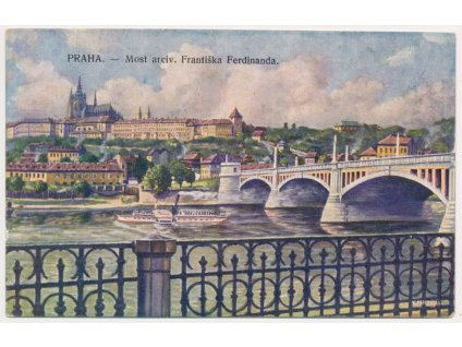 49 - Praha, Most arciv. Františka Ferdinanda, cca 1918