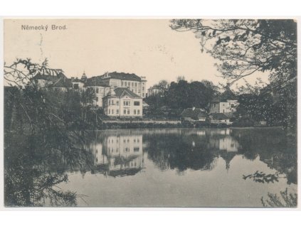 17 - Havlíčkův Brod, partie s vilami, cca 1915