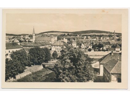 60 - Strakonice, celkový pohled, cca 1950