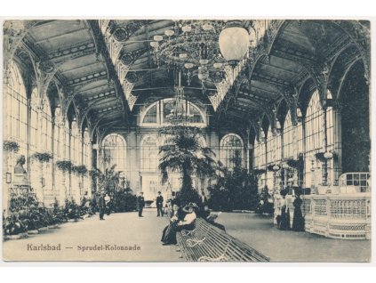 25 - Karlovy Vary (Karlsbad), Sprudel - Kolonnade, cca 1923