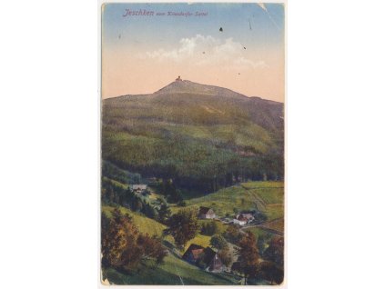 32 - Liberecko, Ještěd, Jeschken vom Kriesdorfer Sattel, cca 1918