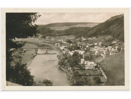55 - Rakovnicko, Zbečno, celkový pohled, cca 1950