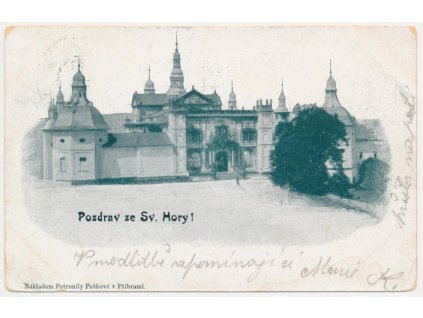 54 - Příbramsko, Svatá Hora v Čechách, nádvoří a Pražský portál, cca 1903