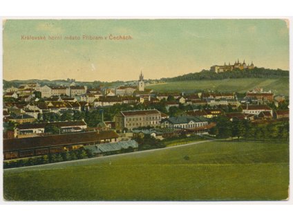 54 - Příbram, celkový pohled na město, cca 1909