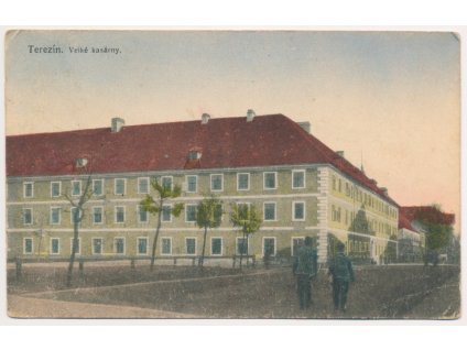 33 - Litoměřicko, Terezín, oživené "Velké kasárny", cca 1921