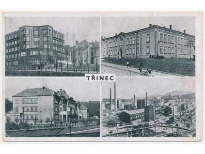 16 - Frýdeckomístecko, Třinec, 4 záběr, Železárny, domy..., cca 1948