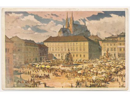 04 - Brno, oživený Zelný trh, cca 1928