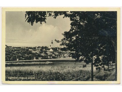 64 - Táborsko, Chýnov, celkový pohled na město, cca 1939