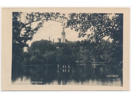 64 - Táborsko, Chýnov, partie u rybníku, cca 1935