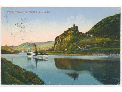 69 - Ústí nad Labem, Střekov, Schreckenstein bei Aussig, cca 1928