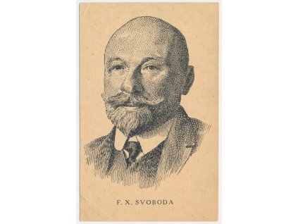 Svoboda František Xaver (1860-1943), básník, Portrétová pohlednice, cca 1925