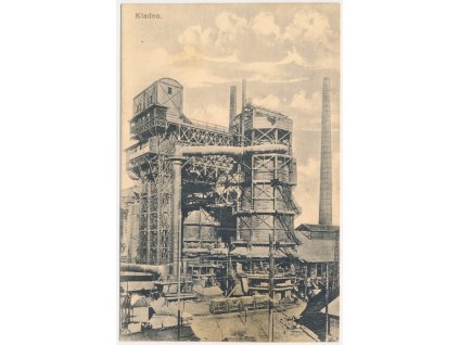 27 - Kladno, Železárny, Vysoké pece, cca 1916