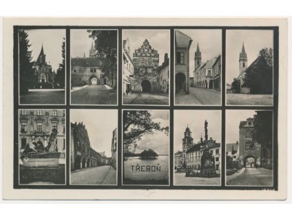 24 - Jindřichohradecko, Třeboň, 10-ti záběr dominant města, cca 1949