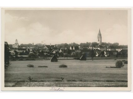 24 - Jindřichohradecko, Třeboň, Celkový pohled na město, cca 1935