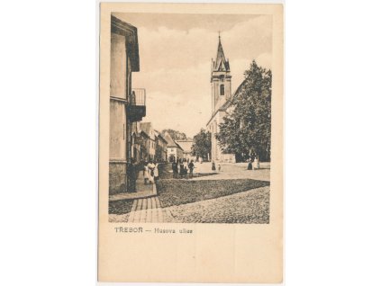 24 - Jindřichohradecko, Třeboň, oživená Husova ulice, cca 1925