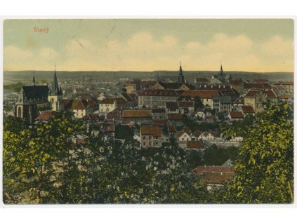 27 - Kladensko, Slaný, celkový pohled, cca 1908