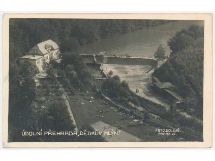 27 - Kladensko, Unhošť, údolní přehrada "Dědkův mlýn", cca 1937