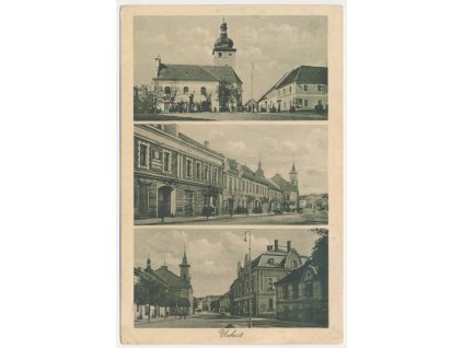 27 - Kladensko, Unhošť, 3 záběr dominant města, cca 1925