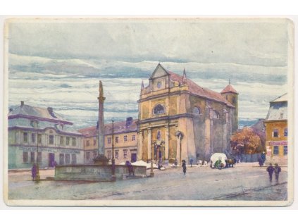 58 - Semilsko, Turnov, oživená partie z náměstí, cca 1913