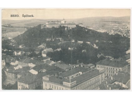 04 - Brno, pohled na Špilberk a okolí, cca 1919