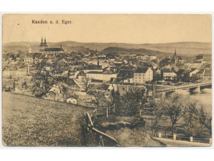 09 - Chomutovsko, Kadaň, celkový pohled, cca 1918